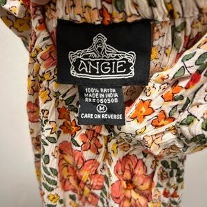 Angie Multicolor Floral Rayon Skirt